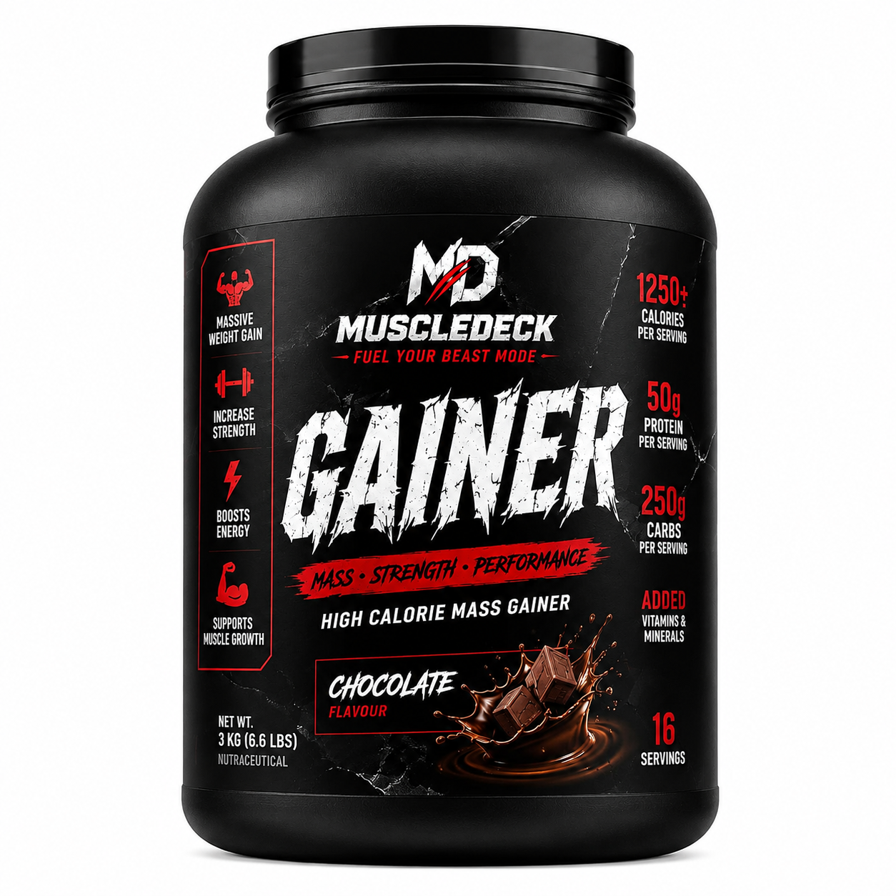Muscledeck Chocolate Gainer 2KG